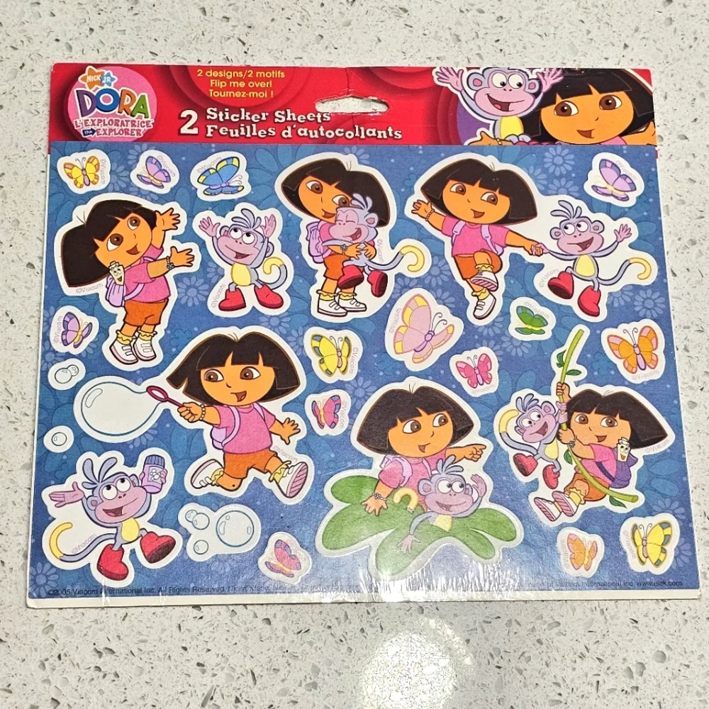 Dora the Explorer Sticker Lot 7 Sealed Packages Stickers Home School Play New